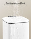 Small Bathroom Bin – Steel – Silver – Pedal Design with Soft-Close Lid