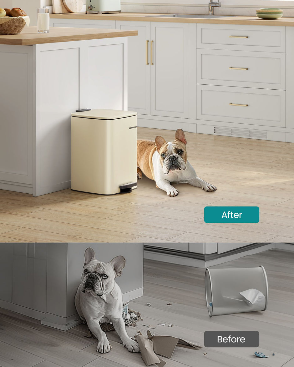 Pedal Bin – Steel – Cloud White – 20L with Inner Bucket