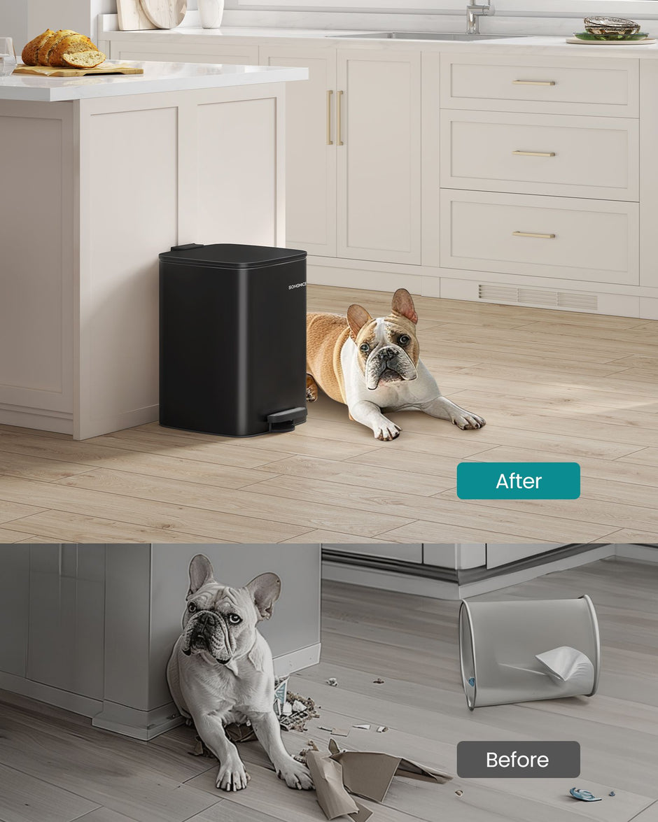 Pedal Bin – Steel – Ink Black – 20 L with Inner Bucket