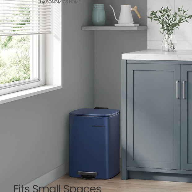 Pedal Bin – Steel – Ink Black – 20 L with Inner Bucket