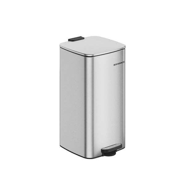 Kitchen Bin – Steel – Cloud White – 30 L with Inner Bucket