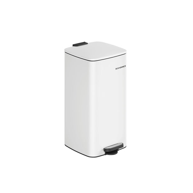 Kitchen Bin – Steel – Cloud White – 30 L with Inner Bucket