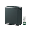 Step-Open Waste Bin – Metal – Cream – Dual Compartment with Soft Closure