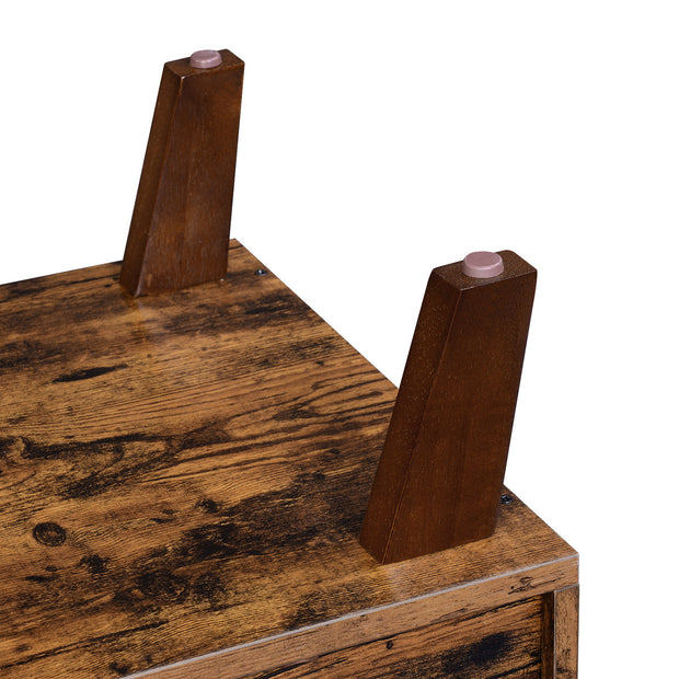 TV Cabinet – Engineered Wood – Rustic Brown – Suitable for TVs up to 60 Inches with Adjustable Shelves