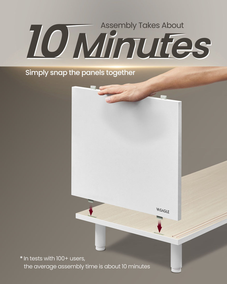 TV Stand – Wood – Ash Brown and Ink Black – Modern Design with Fluted Glass