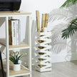 Square Umbrella Holder Rack – Metal – White – With Hooks and Drip Tray