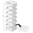 Square Umbrella Holder Rack – Metal – White – With Hooks and Drip Tray