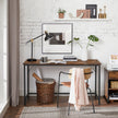 Small Office Desk – Steel – Hazelnut Brown and Black – Industrial Design with Simple Assembly