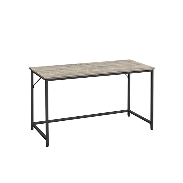 Small Office Desk – Steel – Hazelnut Brown and Black – Industrial Design with Simple Assembly