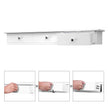 Floating Wall Shelf – High Gloss Finish – White – 3 Drawers