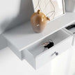 Floating Wall Shelf – High Gloss Finish – White – 3 Drawers