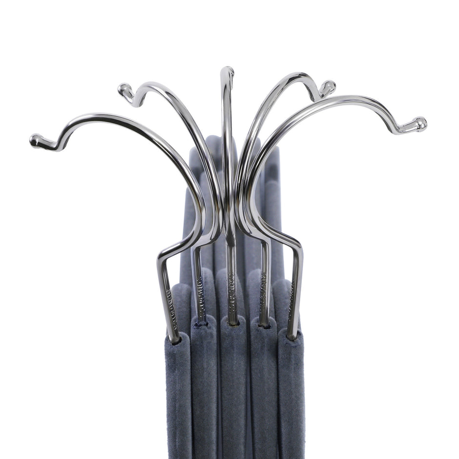 Velvet Hangers – Light Grey – Non-Slip – 360° Swivel Hooks – 100 Pack