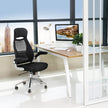 High Back Office Chair – Mesh – Black – Swivel Design with Flip-Up Armrests