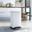 Pedal Bin – Stainless Steel – Silver – 30L Capacity with Soft Close Lid and Non-slip Base