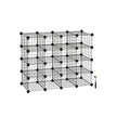 Modular DIY Storage Unit – Metal Wire – White – 16 Cube Design