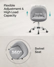 Office Chair – Foam – Dove Grey – Swivel Design with Adjustable Height