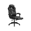 Gaming Chair – Faux Leather – Black and Blue – Ergonomic Design with Footrest and Adjustable Headrest
