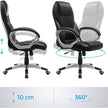 High Back Executive Office Chair – Durable Material – Black – Ergonomic Design, Height Adjustable