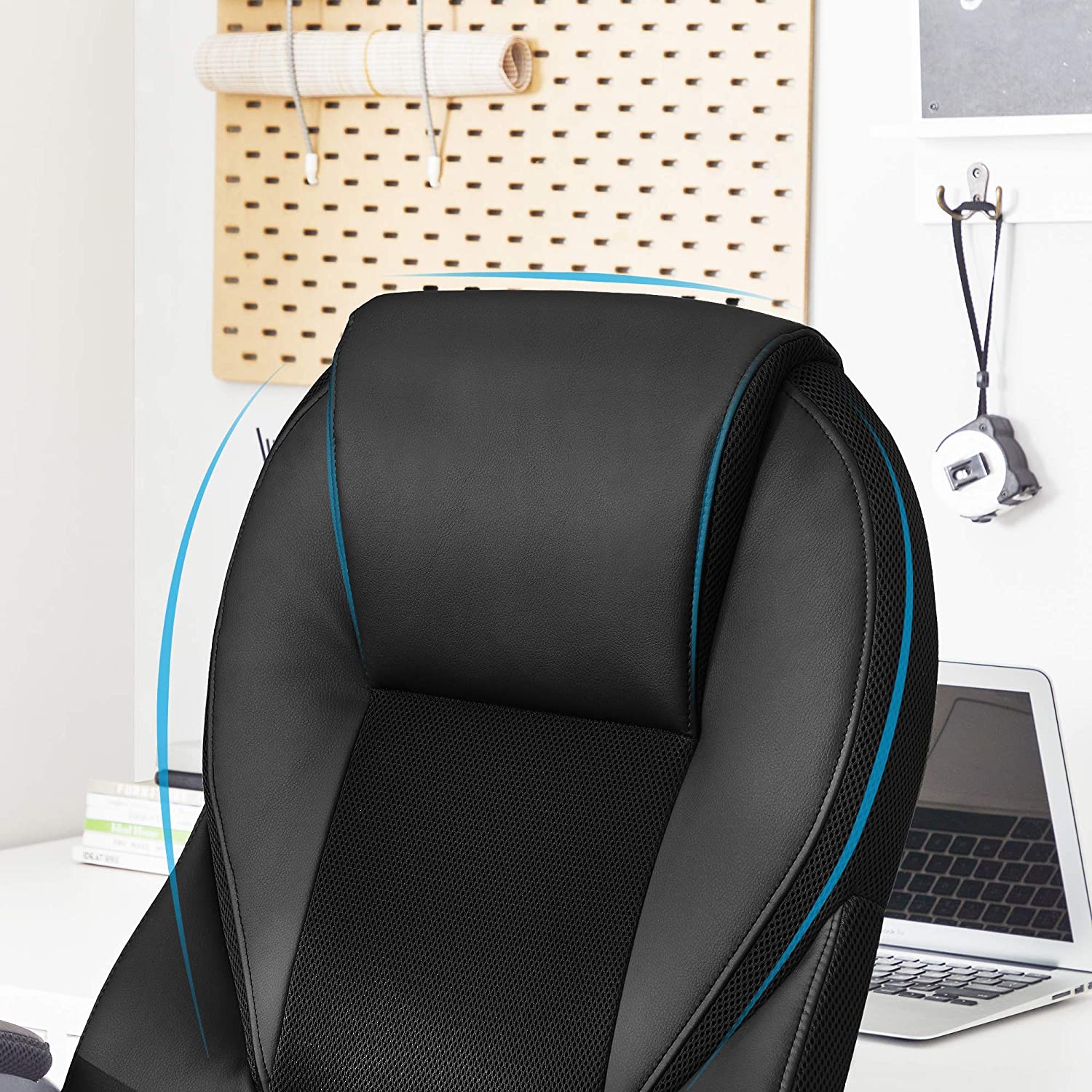 High Back Executive Office Chair – Durable Material – Black – Ergonomic Design, Height Adjustable