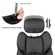 Swivel Office Chair – PU – Black – Adjustable Headrest and Flip-Up Armrests