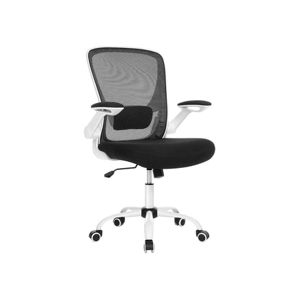 Ergonomic Office Chair – Mesh – Black – Adjustable Lumbar Support, Folding Armrests, 360° Swivel