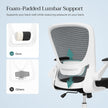 Ergonomic Office Chair – Mesh – Black – Adjustable Lumbar Support, Folding Armrests, 360° Swivel