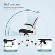 Ergonomic Office Chair – Mesh – Black – Adjustable Lumbar Support, Folding Armrests, 360° Swivel
