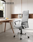 Ergonomic Office Chair – Upholstered – Dove Grey – Adjustable Height with Tilt Function