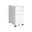 Mobile Filing Cabinet – Wood – White – Lockable with Wheels for A4, Legal, and Letter Sized Documents