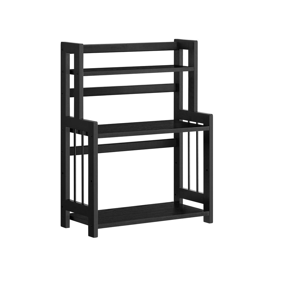 3 Tier Storage Rack – Bamboo – Natural – Multi-Purpose Countertop Organizer for Kitchen, Dining Room, or Office