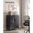 Multipurpose Cabinet – Steel – Black – Lockable with Shelves