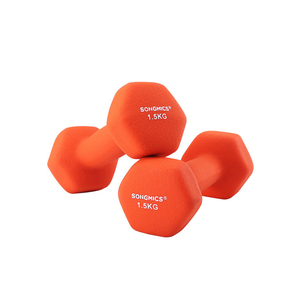 Hexagonal Dumbbells Set – Hexagonal Steel – Pink – Ideal for Home Workout and Fitness Training
