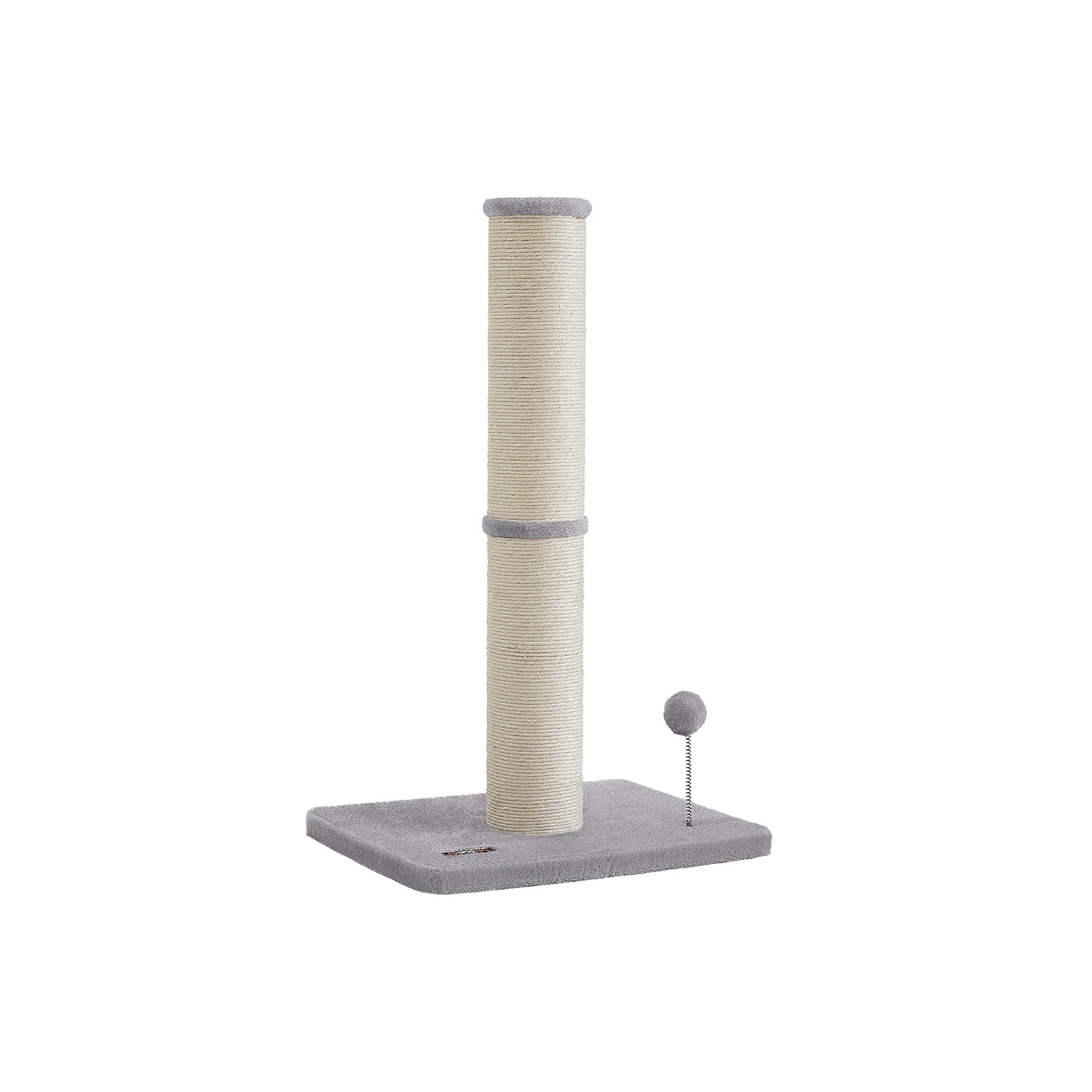 Cat Scratching Post – Sisal – Dove Grey – 85 cm with Spring Pompom