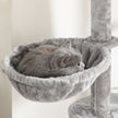 Floor-to-Ceiling Cat Tree – Plywood – Light Grey – Adjustable Height 2.4-2.6 m