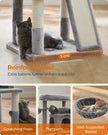 Cat Tree – Plywood and Plush – Light Grey – Multi-Level with Scratching Board