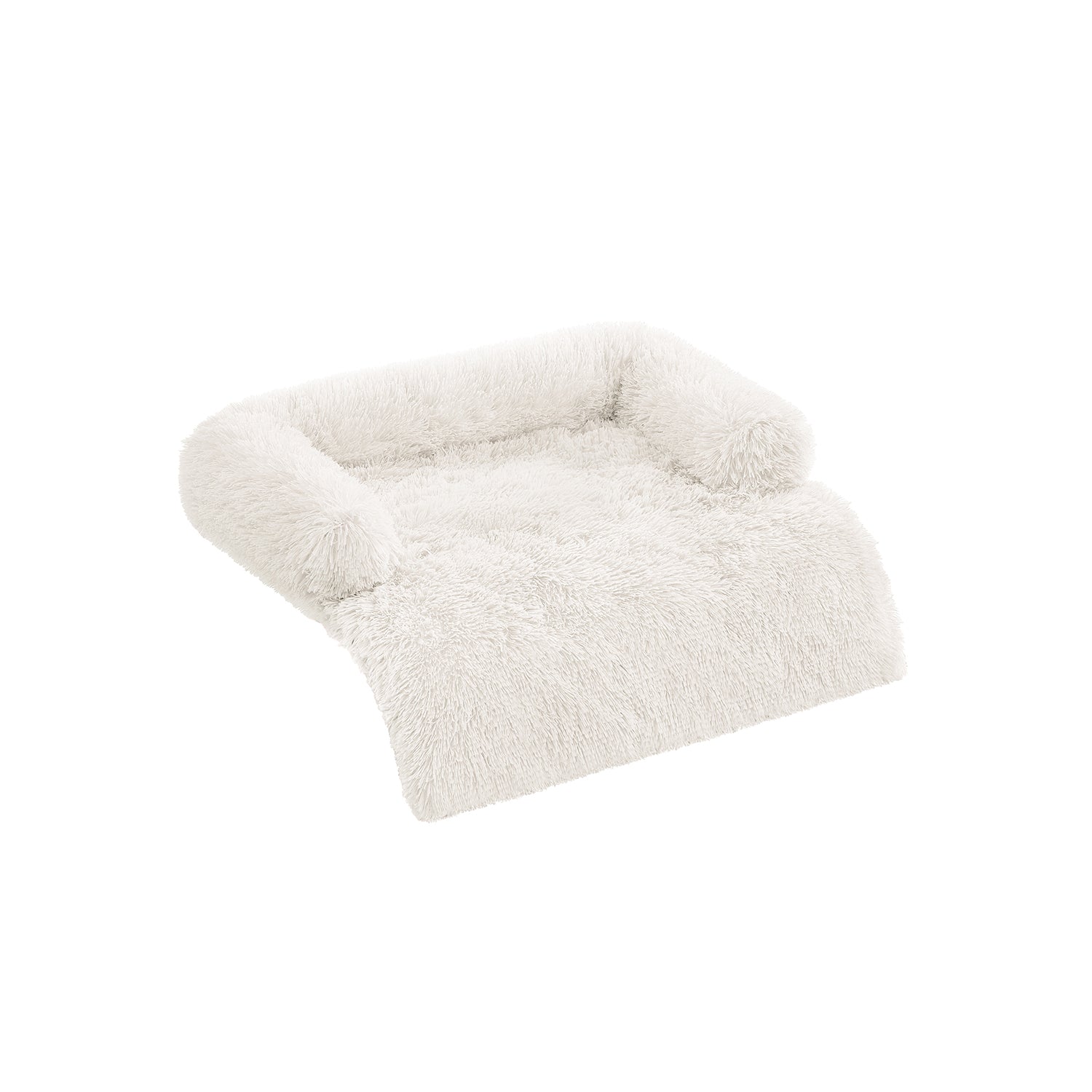 Dog Sofa Bed – Fabric – Cloud White – Calming Design for Medium Dogs