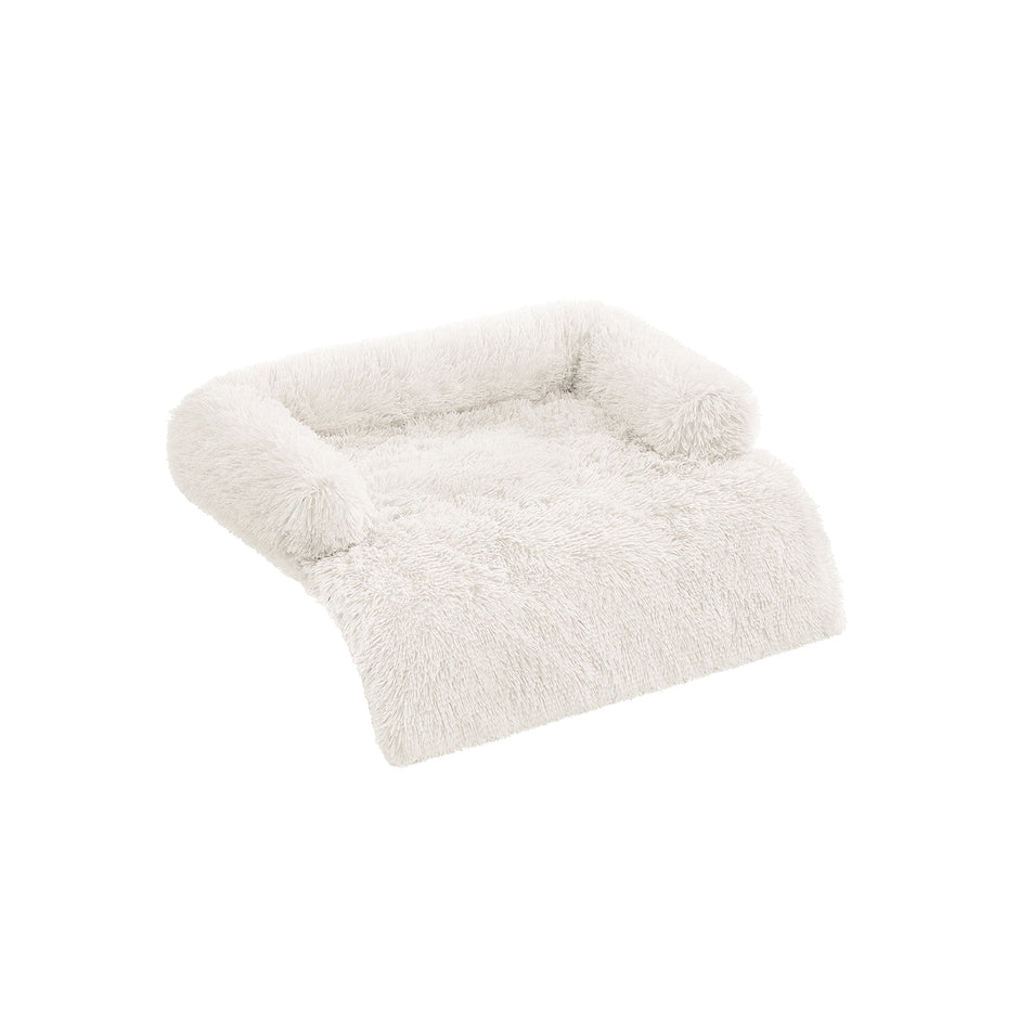 Dog Sofa Bed – Fabric – Cloud White – Calming Design for Medium Dogs