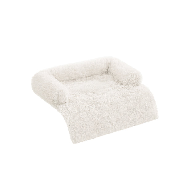 Dog Sofa Bed – Fabric – Cloud White – Calming Design for Medium Dogs