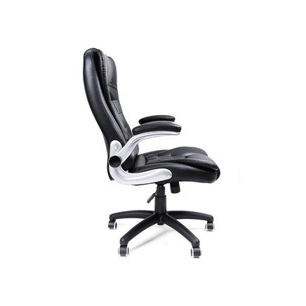 Office Chair – Polyurethane – Black – Ergonomic Design with Adjustable Seat Height