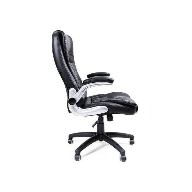 Office Chair – Polyurethane – Black – Ergonomic Design with Adjustable Seat Height