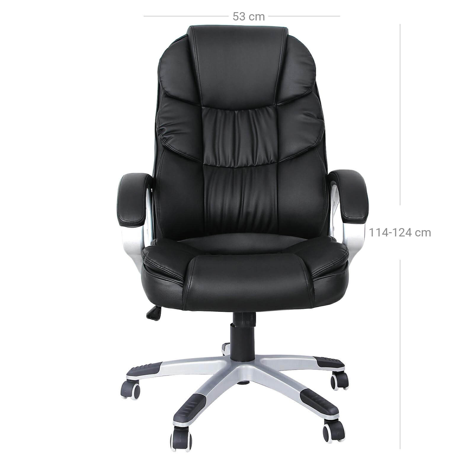 Executive Swivel Chair – PU Leather – Black – High Back with Tilt Function