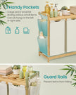 3-Compartment Laundry Hamper – Fabric – Cream White – 150L Capacity with Shelf and Side Pockets