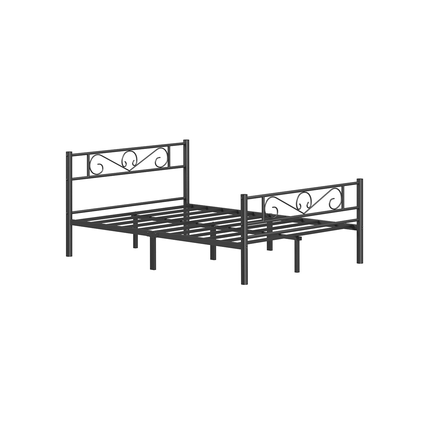 Double Bed Frame – Metal – Matte Black – Sturdy Support with Easy Assembly