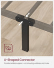 Double Bed Frame – Metal – Matte Black – Sturdy Support with Easy Assembly
