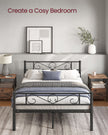 Double Bed Frame – Metal – Matte Black – Sturdy Support with Easy Assembly