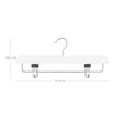 Wooden Trousers Hangers – Natural Finish – Rotatable Hooks – Adjustable Clips