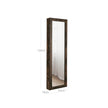 Jewellery Cabinet – Wood – Rustic Brown – Lockable Wall-Mounted with Mirror and Various Compartments