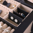 Jewellery Box – Velvet – White – Lockable with Mirror and 2 Drawers