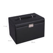 Jewellery Box – Velvet – White – Lockable with Mirror and 2 Drawers