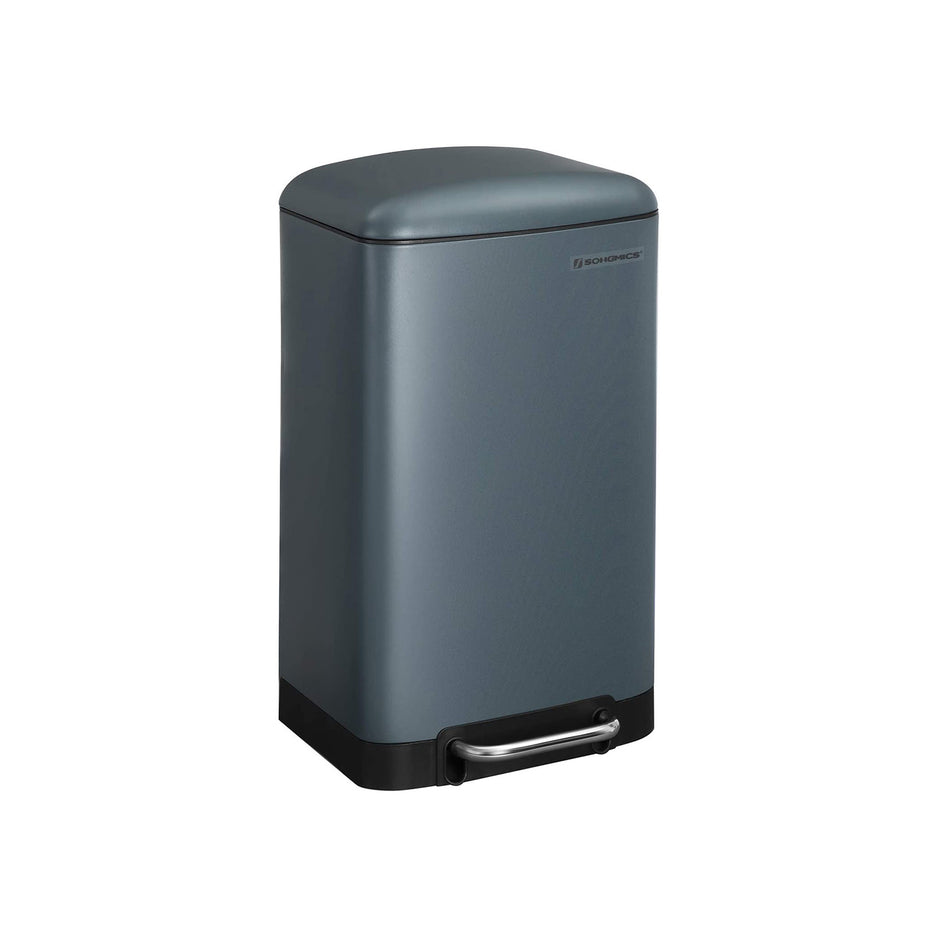 Pedal Bin – Stainless Steel – Silver – 30L Capacity with Soft Close Lid and Non-slip Base